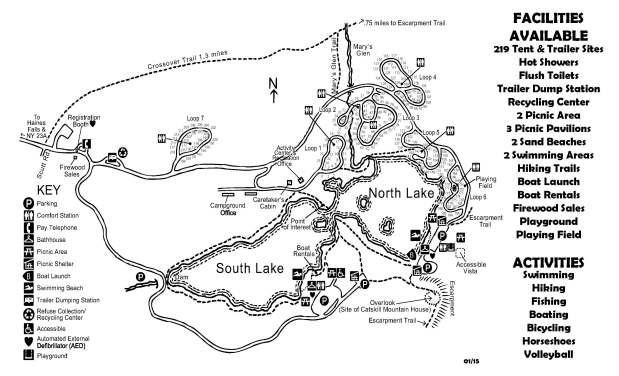 North-South Lake Campground Map