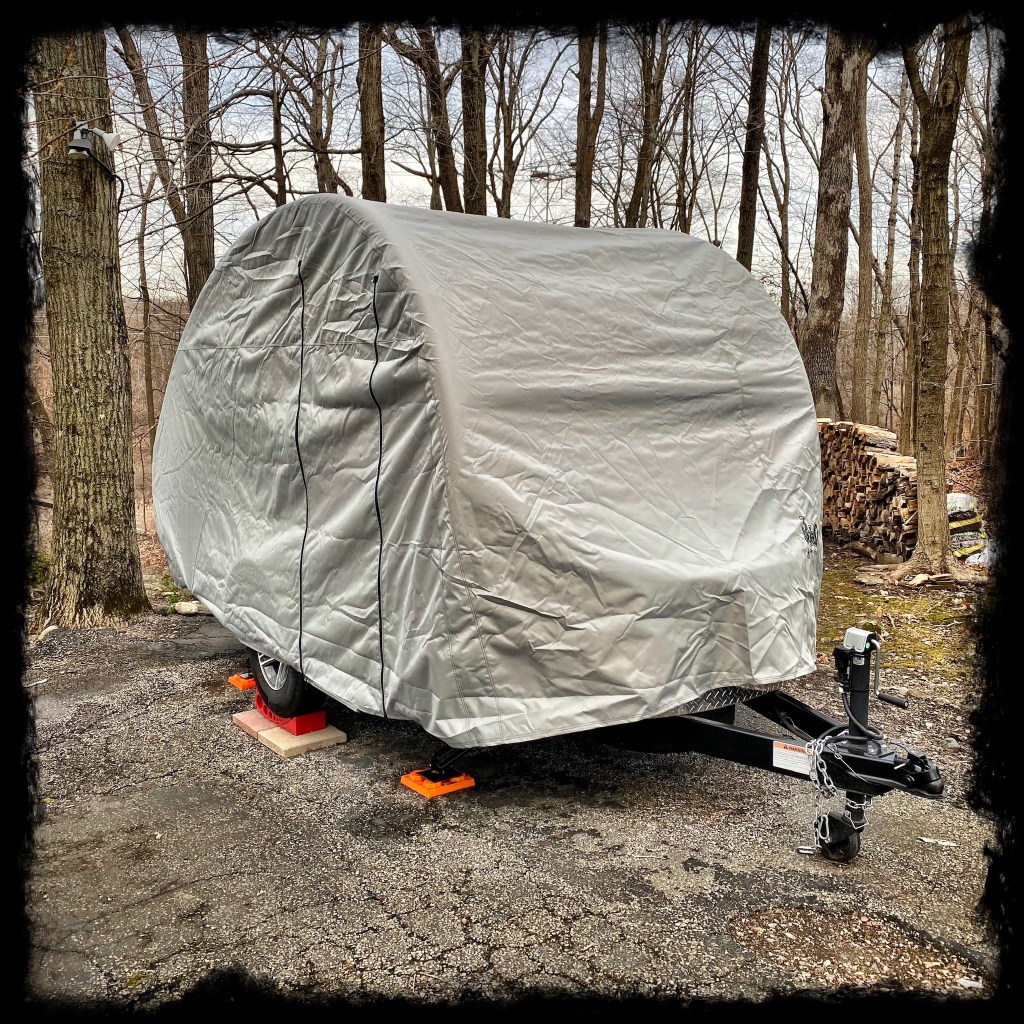 T@B covered with winter cover to protect from weather